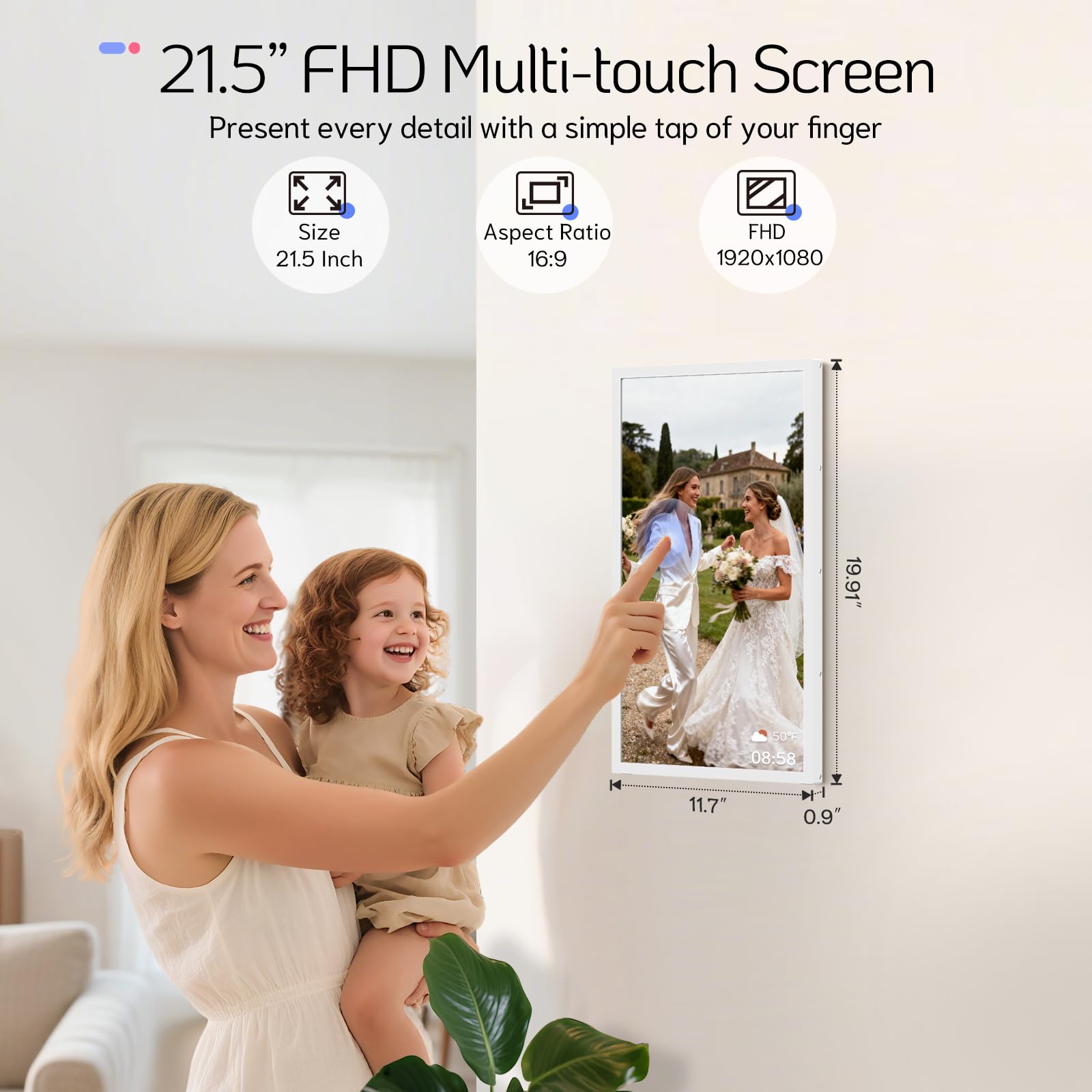 Amazon.com : NexFoto Touchscreen Digital Picture Frame Large 21.5